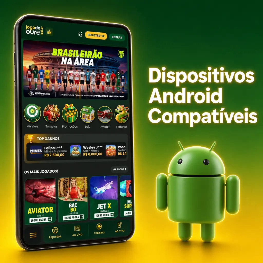 Smartphones Android compatíveis com o Jogo de Ouro